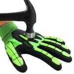 TPR Anti Impact Anti Slip safety gloves Oil Resistance Nylon Nitrile Work Gloves
