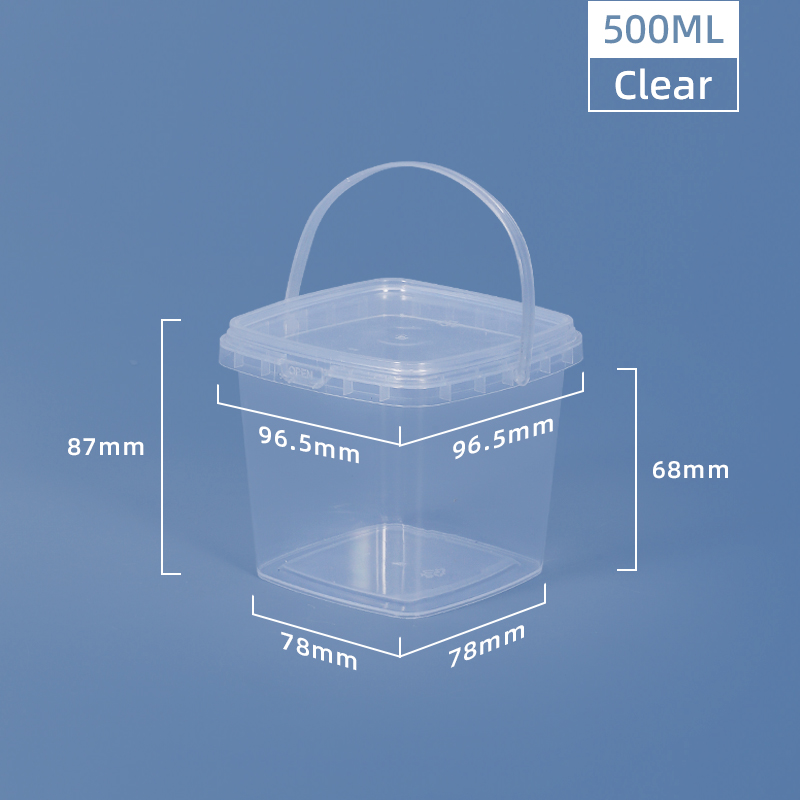 Other Food Grade Thicken Plastic Bucket With Holder And Lid For Seafood Snack OEM Color Printing