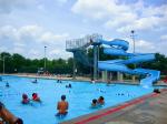Outdoor Playground Swimming Pool Equipment Fiberglass Spiral Slide