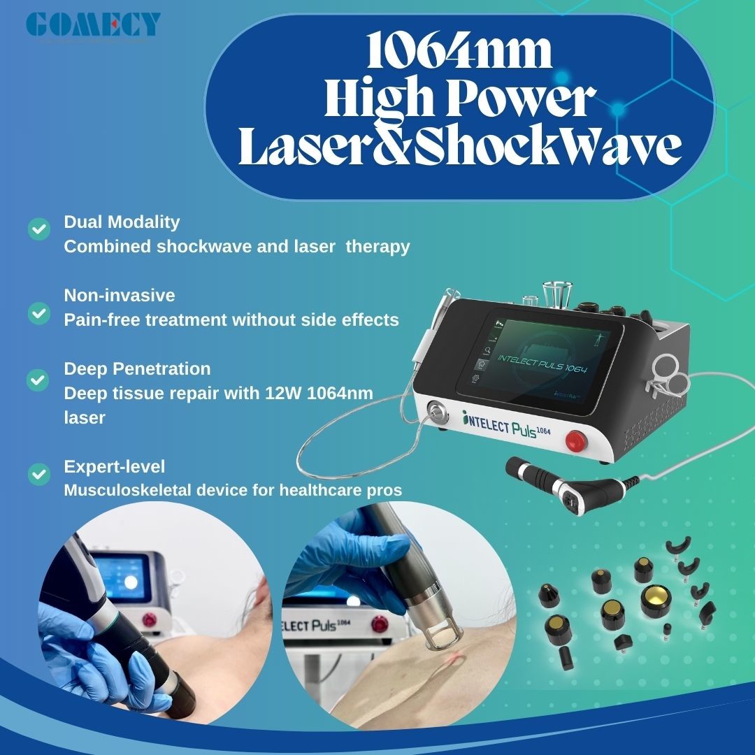 2 In 1 High Intensity Shockwave Therapy Device Physiotherapy 1064Nm Class IV High Power Therapeutic Laser For Pain Management