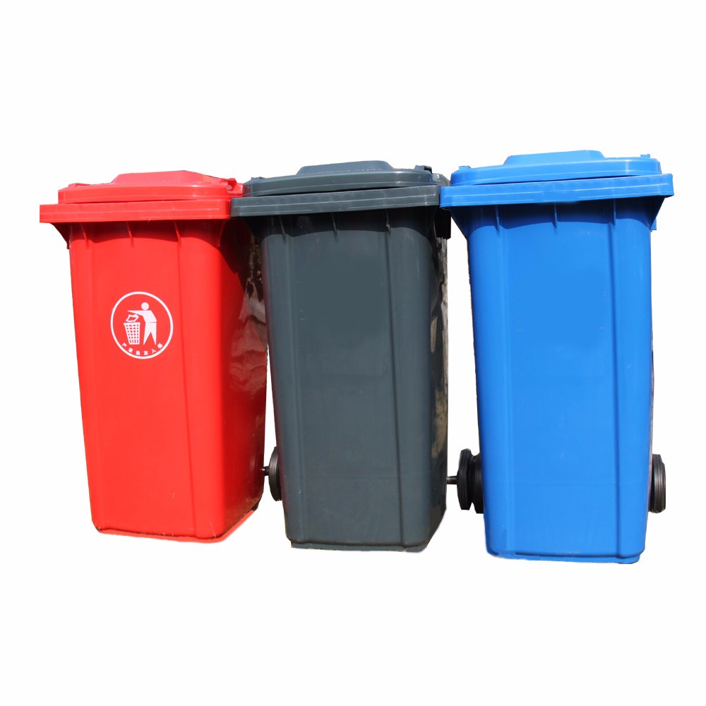 plastic dustbin waste bin plastic garbage bin 120l with wheels