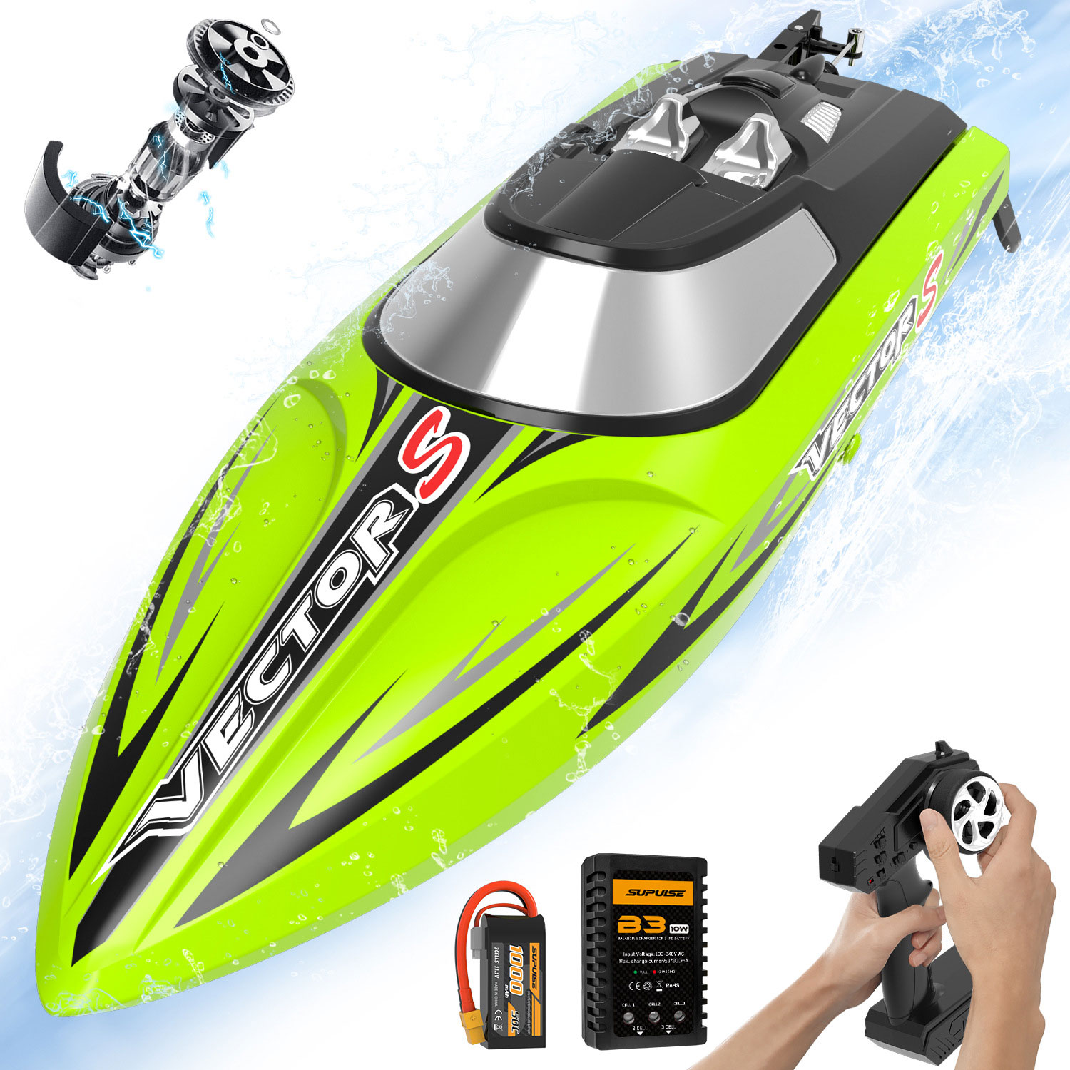 Remote Speedboat Brushless Motor 50 KPH High Speed Electric Control Boats for RC Boat