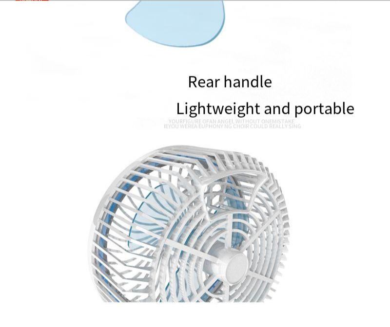 Protable Mini Small Popular Rechargeable Hand Fan With LED Light and Adjustable Speed
