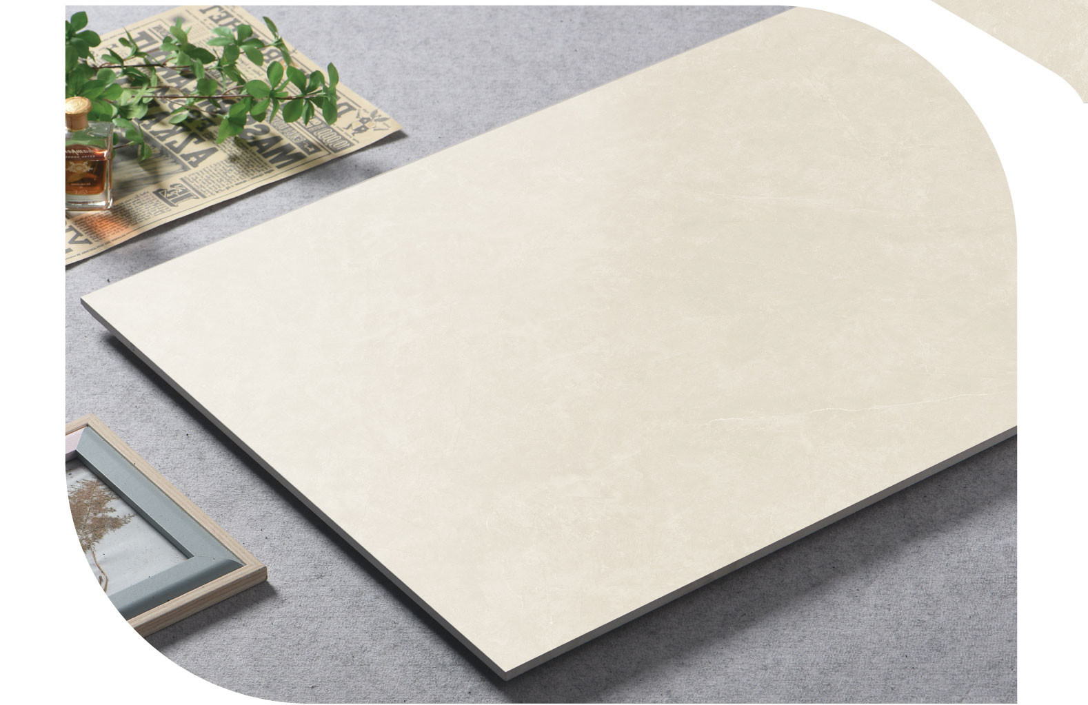 48"X24" Beige Soft Glazed Outdoor Floor Porcelain Tiles For Garage Floor