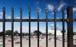 Decorative welded steel picket fence,beautiful-garden fence Steel Tubular Fence