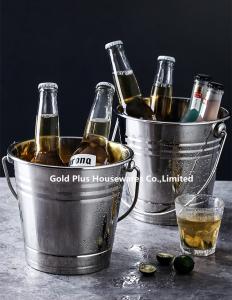 China 2.5L Bucket &amp; cooler &amp; holder type stainless steel mini ice bucket cheap steel ice bucket wine ice bucket wholesale