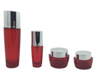China Red Empty Cosmetic Containers 30g 50g Essential Oil Glass Dropper 30ml 50ml 80ml 100ml wholesale