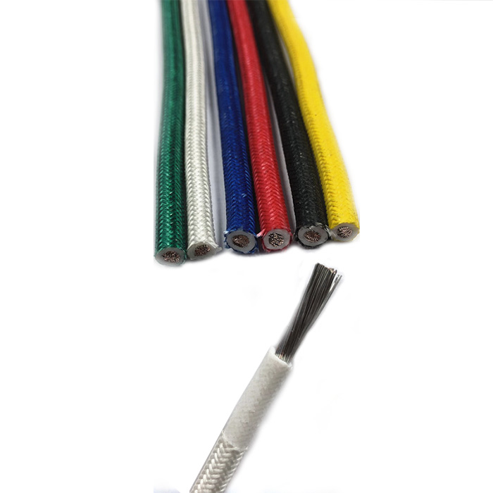 2.45mm Fiberglass Braid Silicone Rubber Insulation Wire