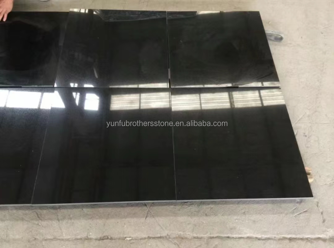 Modern Design Style Shanxi Black Granite Blocks 18mm Thick Absolute Black Granite Slab