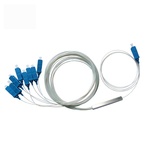 1x8 8 Core PLC FTTH Fiber Optic Splitter GPON EPON SCAPC SCUPC