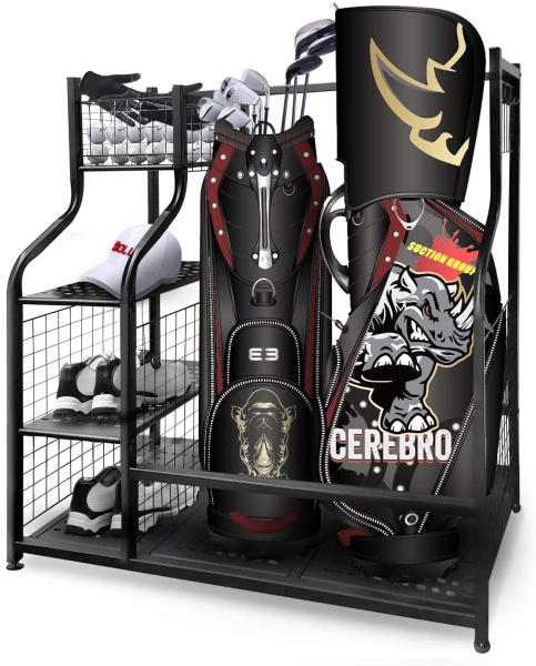 Quality 4 Removable Hooks Extra Large Golf Bag Organizer For Clubs for sale