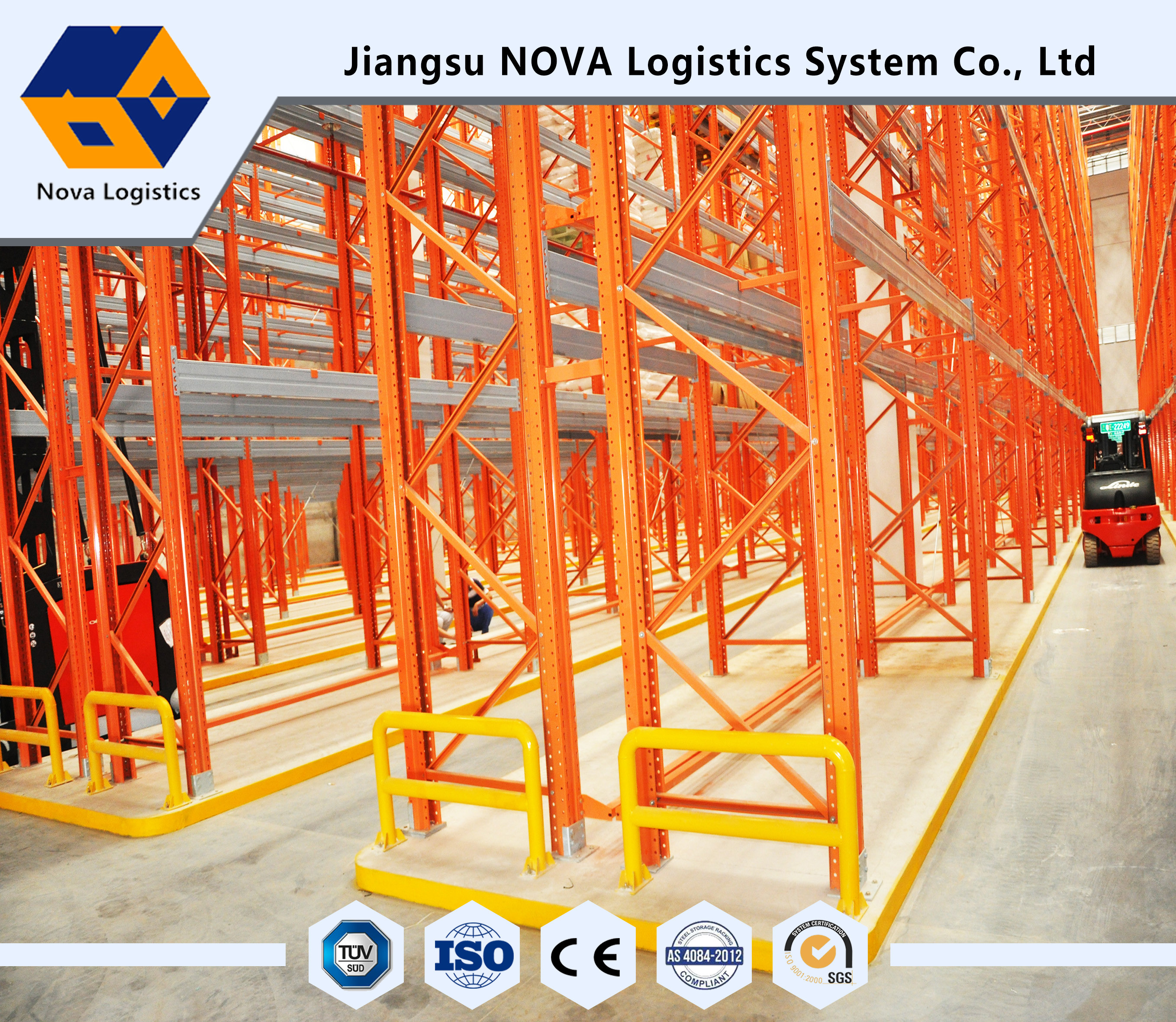 Plastic Powder Coating Heavy Duty Adjustable Shelving , Mobile Pallet Racking System For Palletized Goods