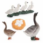 4 PCS Goose Farm Animal Life Cycle Model Figure Figurine Set Cake Toppers