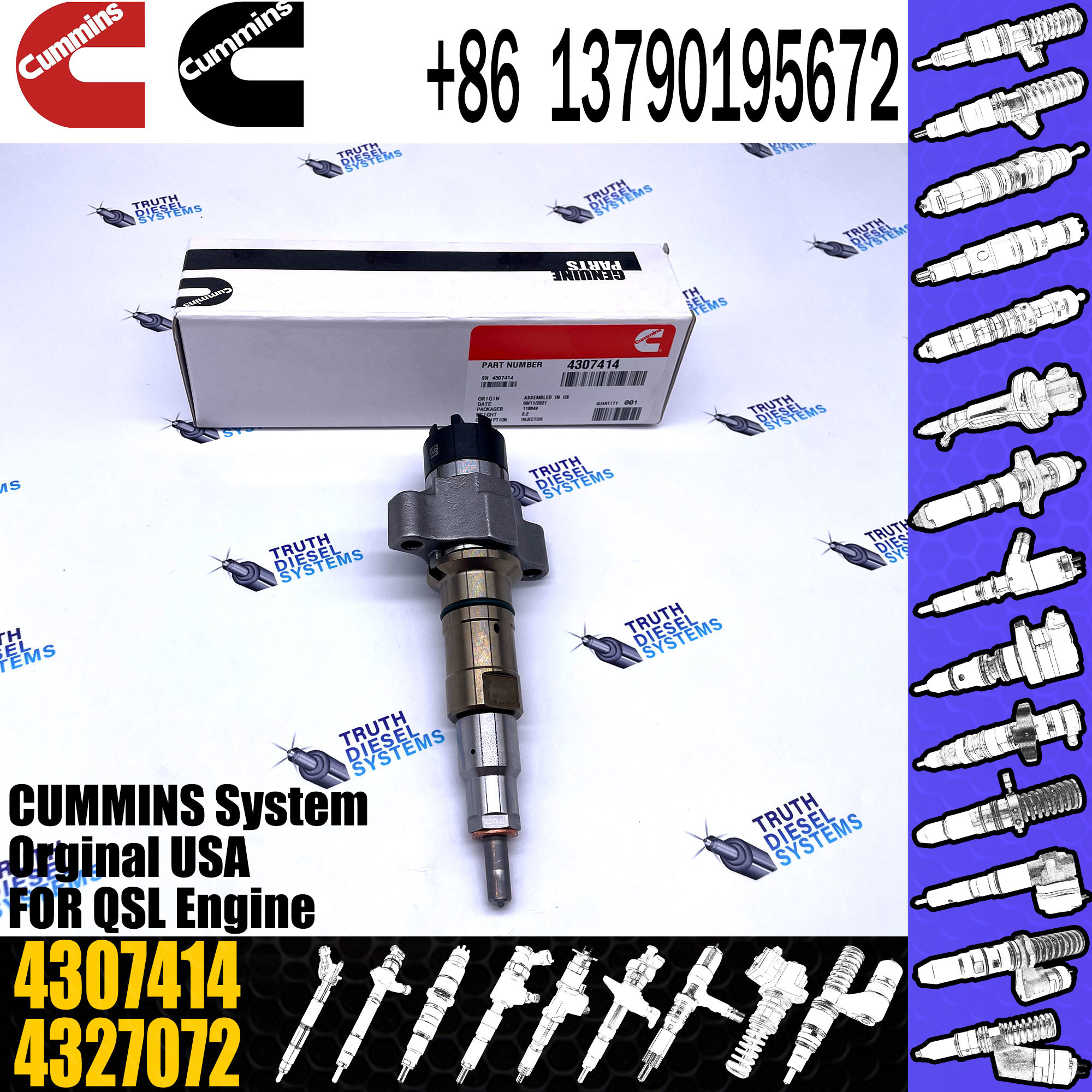 Diesel Engine Fuel Common Rail Injector 4359204 4307414