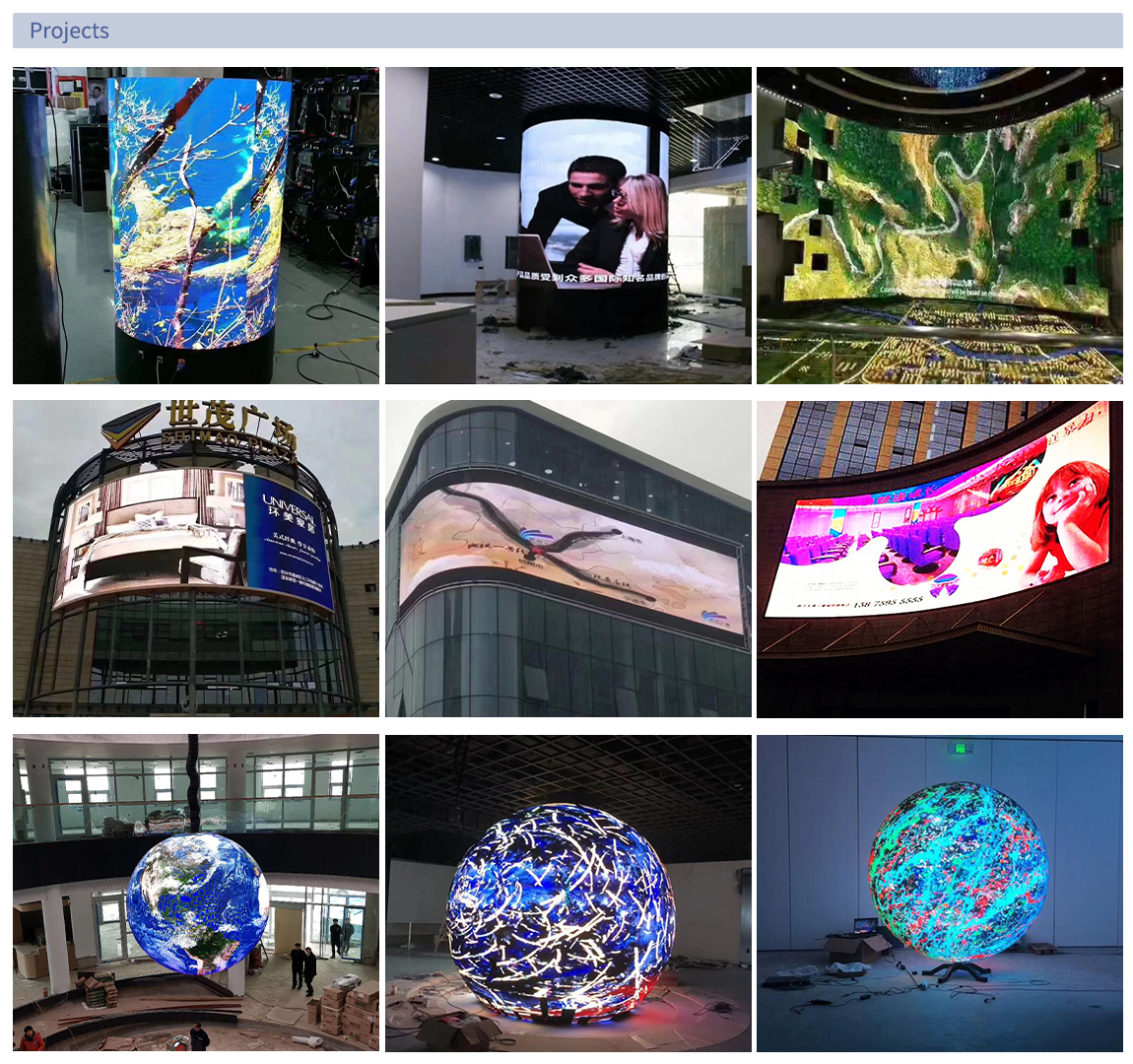 Indoor Flexible LED Display Screen High Brightness P2 LED Video Wall