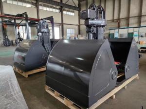 China Excavator Hydraulic Rotating Grab , Excavator Clamshell Bucket Attachment wholesale