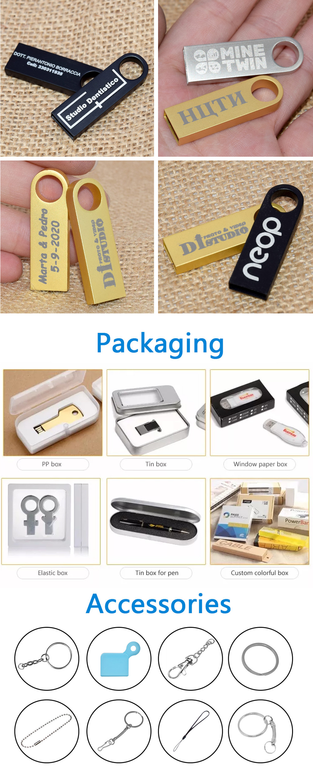 16gb 32gb 64gb Custom USB Stick , USB Flash Drive With Logo