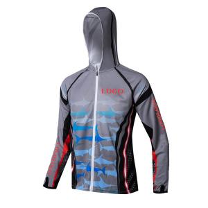China Grey Color Ice Fishing Clothes , Free Design Mens Fishing Hoodies wholesale