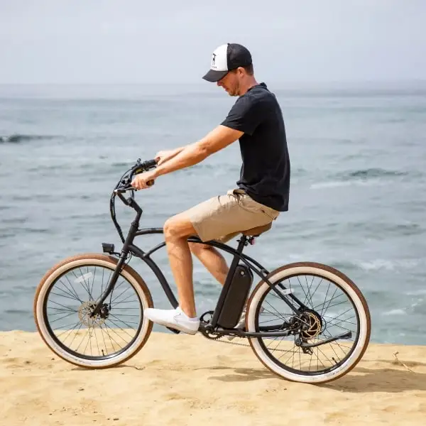 7 speed Beach Cruiser Electric Bike 48V 500W Vintage Electric Bicycle 26 Inch