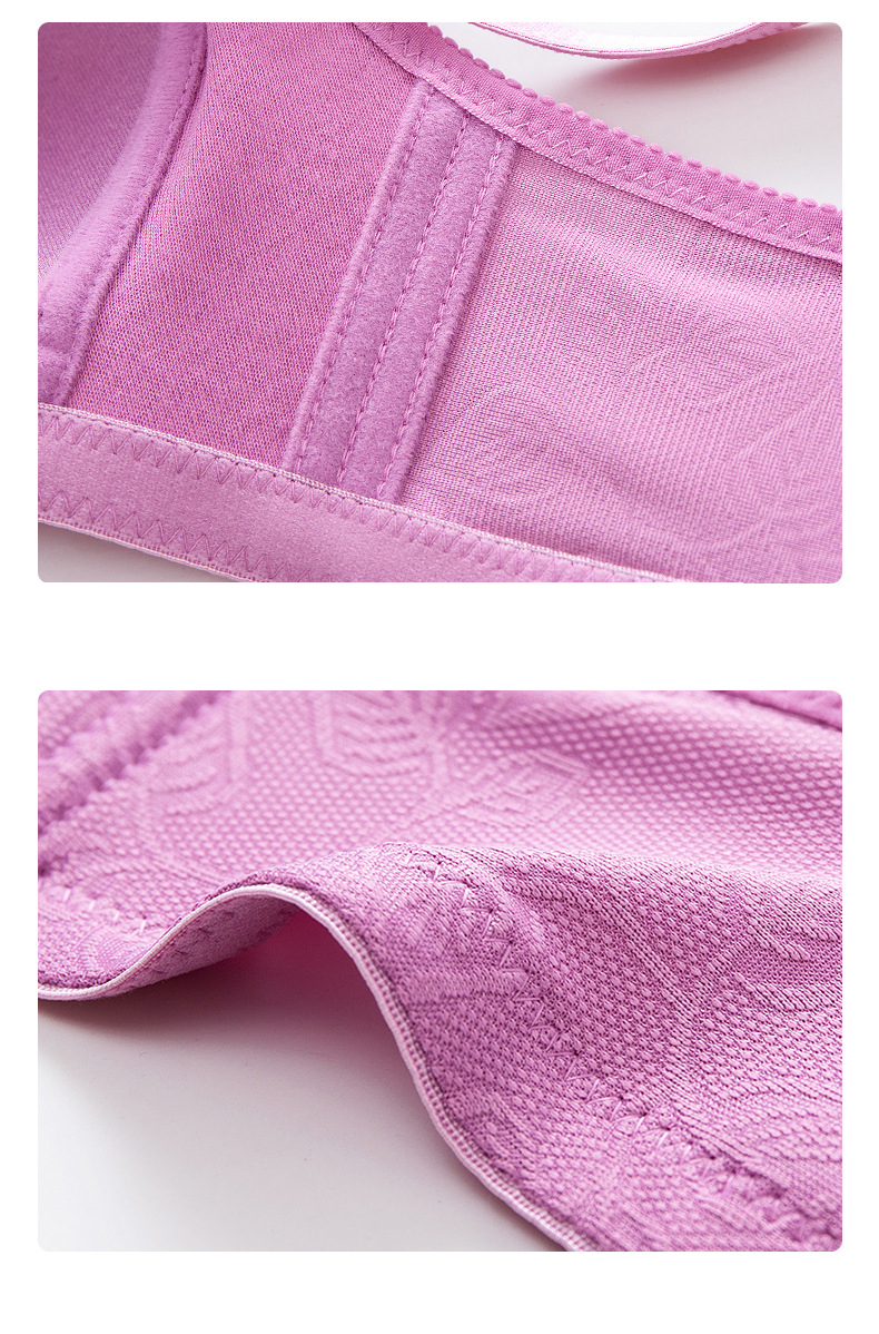 Big Cup Plus Size Wirefree Bra Knitted Gather Ladies Bra And Brief Sets
