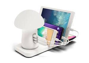 China Mushroom White 10W QI Wireless Night Light Charging Station wholesale