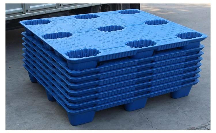 Impact Resistance Nine Foot 4T Plastic Blow Molding Pallets 1200*800 mm Euro Pallets