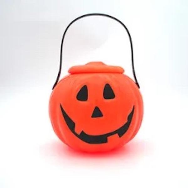 Reusable PP Plastic Containers Custom Halloween Pumpkin Bucket Lantern Candy