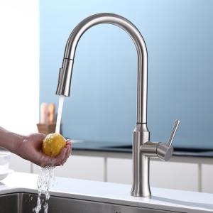 China Wave Sensor 18/10 Stainless Steel Kitchen Faucets Eco Friendly CUPC Disc Cartridge wholesale
