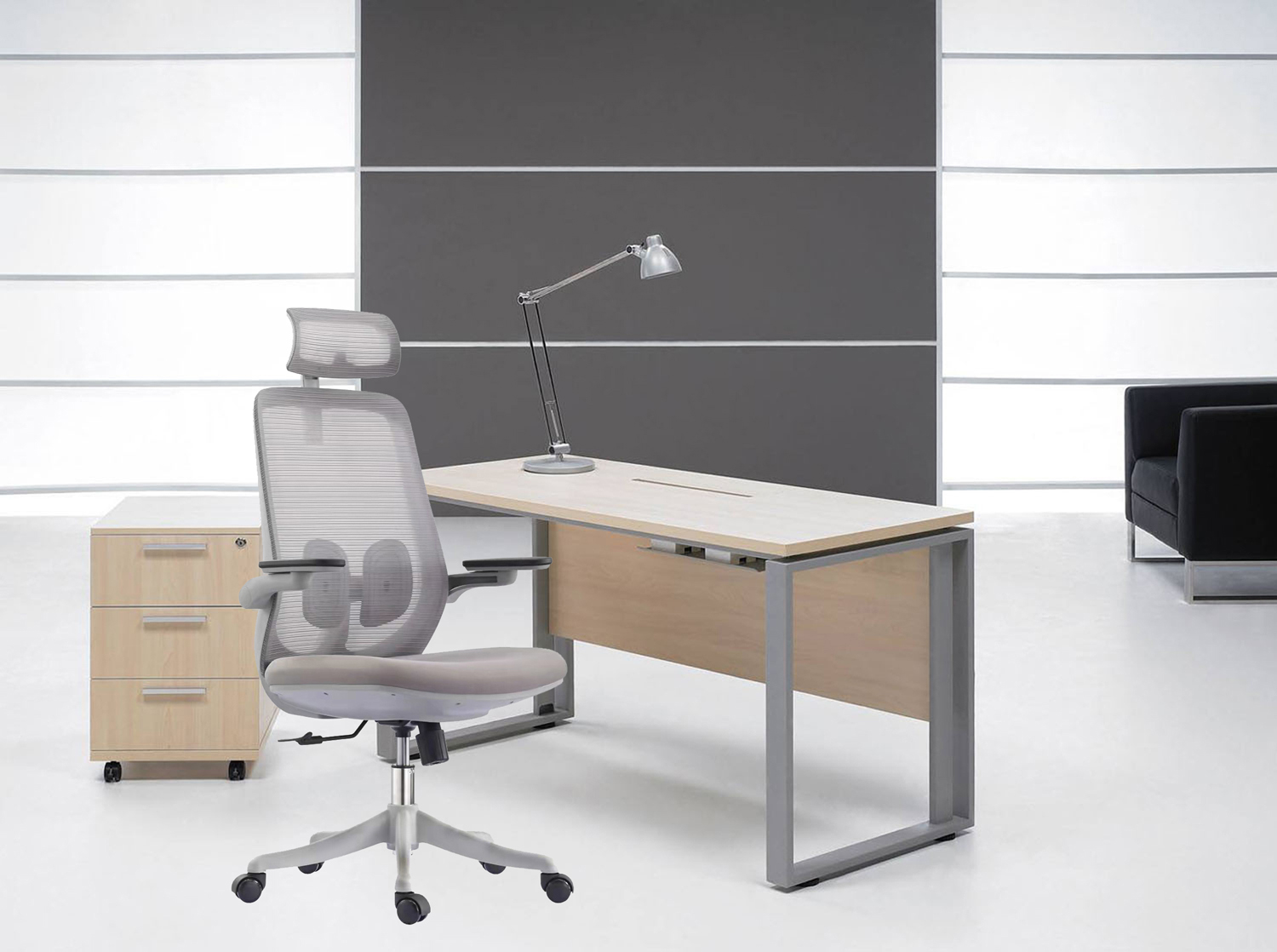 Stainless Steel Y-SEATER HY3616 back Gray Mesh Office Executive Chair for Office Boss