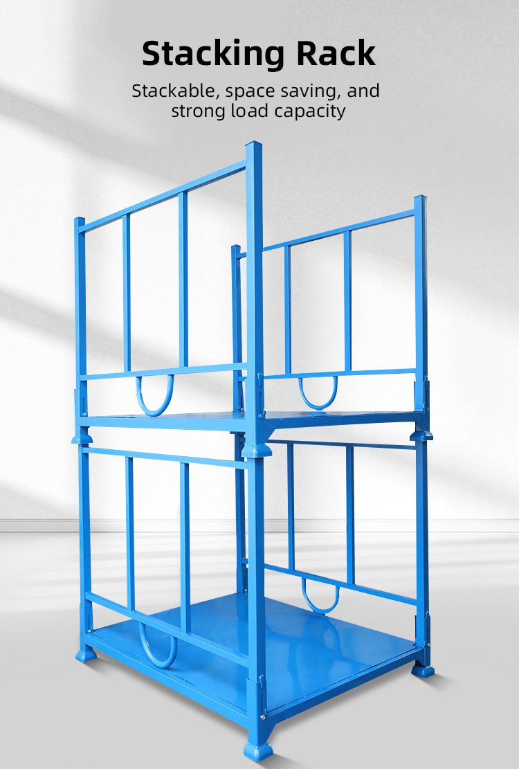 Cold Rolled Steel Pallet Waste Treatment Stacking Frames For Open Top Structure
