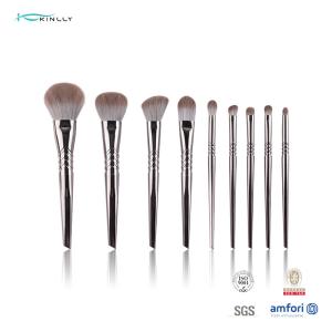 China 100% Synthetic 10pcs Eye Brush Set Plastic Tapered Gradient Handle wholesale