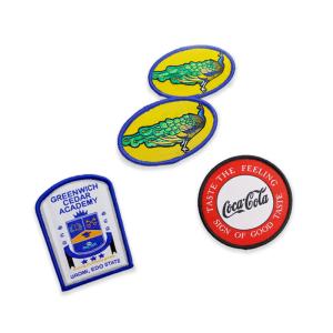 China School Applique Woven Patch Badges , Sew On Embroidered Patches OEM wholesale