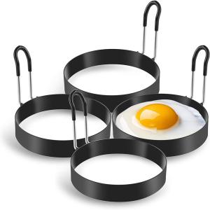 China Black Round Stainless Steel Egg Cooking Rings Modern wholesale
