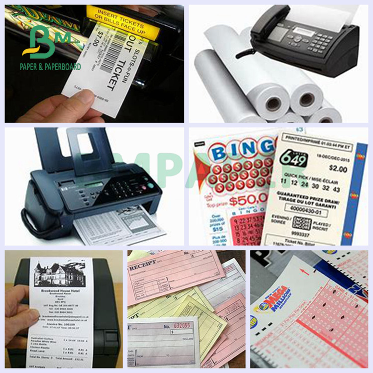 55gsm 58gsm High Whiteness Thermal Paper Rolls For ATM Printing
