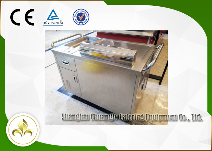 Mobile Japanese Hibachi Table Teppanyaki Electric Grill For Beef Mutton Chicken Fish