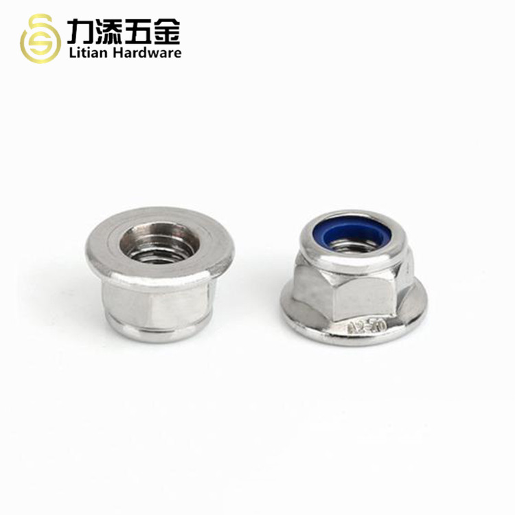Flange Stainless Steel Nyloc Nuts M4 M5 M6 M8 M10 DIN6926