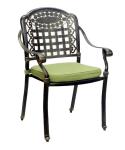 Contemporary Restaurant Stackable Cast Aluminium Outdoor Dining Chairs