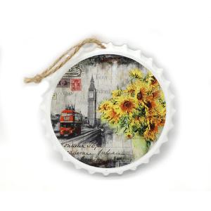China Wall Mounted Bottle Cap Metal Plaque Signs Beer Sign Retro Art Plaque wholesale