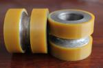 Yellow High Density Polyurethane Wheels Heavy Duty Coating Rollers Wheels