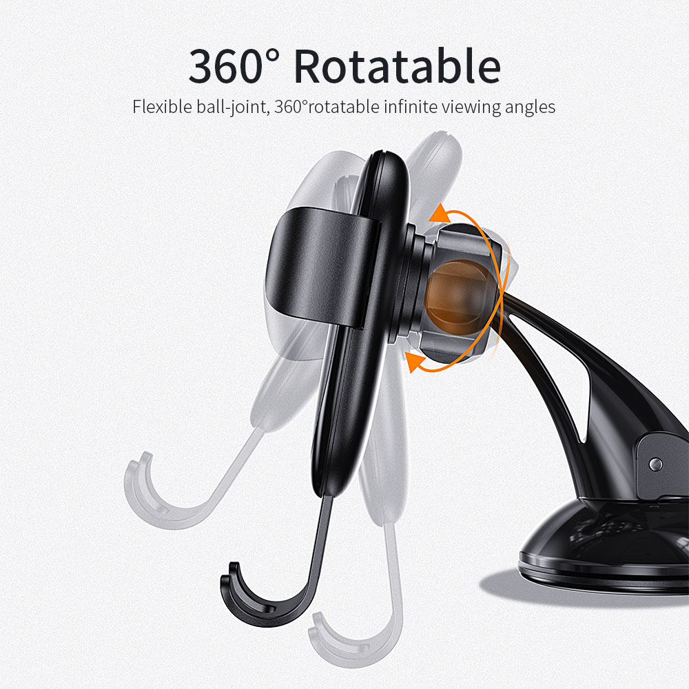 Gravity Suction Car Phone Holders Automatic Locking 360 Rotation Adjustable