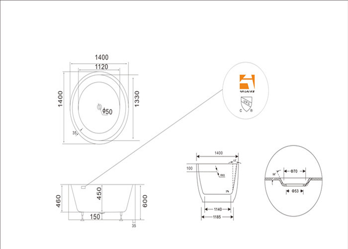 Soaking Round Freestanding Bathtub Deep Bathtubs For Small Bathrooms Elegant