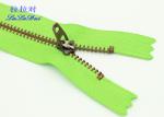 Brass Y Teeth Vintage Metal Zippers , Close End 4 Inch Jeans Metal Zipper