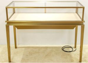 China Luxury Jewelry Display Cases Stainless Steel Tempered Glass Material wholesale