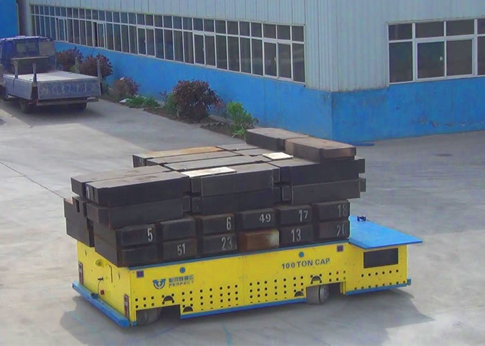 Cargo Freight trackless transfer cart for workshop-industrial large motorized transport carts