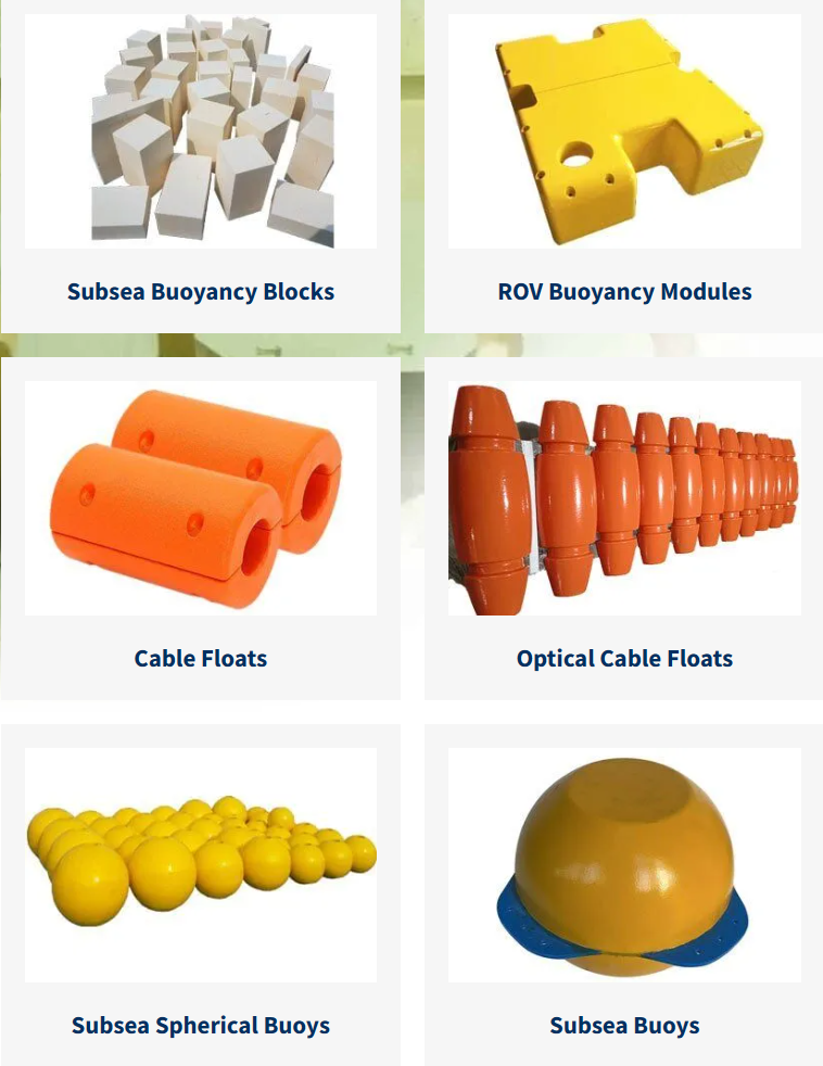 Low Density Pipe Laying Floats Orange Subsea Buoyancy Floats Customized
