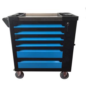 China 500Lbs Heavy Duty Tool Box Trolley 8 Drawer SPCC Cart Black wholesale