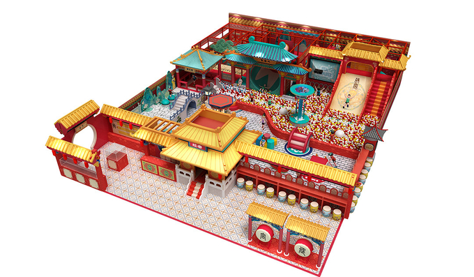 Chinese style Indoor Playground With Balls , Inside Play Zone Equipment