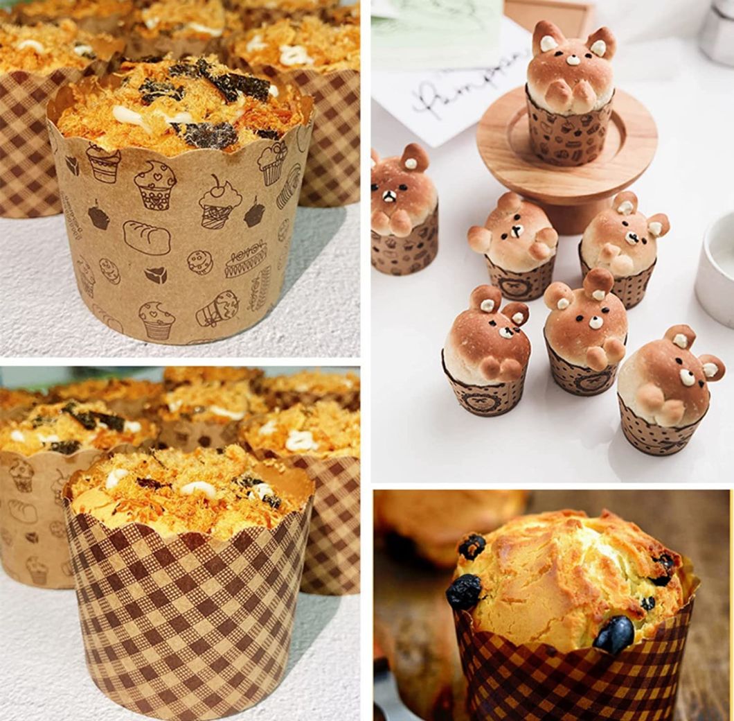 Kraft Jumbo Paper Cake Baking Cup Cupcake Muffin Liners Food Grade