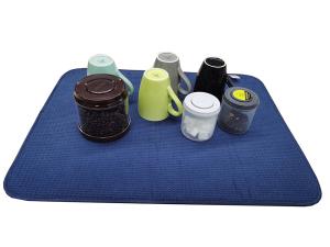 China Microfiber Waffle Kitchen Absorbent Dish Drying Mat Rack Pad Fabric Kitchenware wholesale