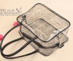 Customized Printing PVC Handbags , Fashion Plastic Ladies Handbags